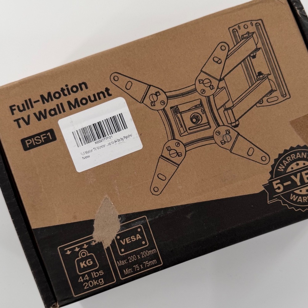 Full Motion TV Wall Mount 13-42" 44 lb VESA PISF1 Tilt Swivel New in Box